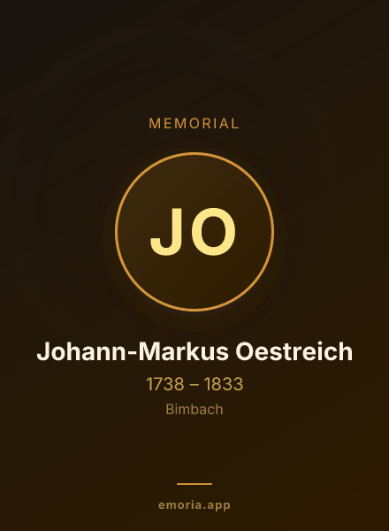 Memorial portrait of Johann-Markus Oestreich