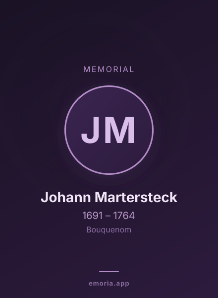 Memorial portrait of Johann Martersteck