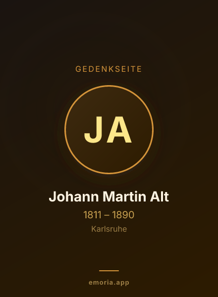 Gedenkportrait von Johann Martin Alt