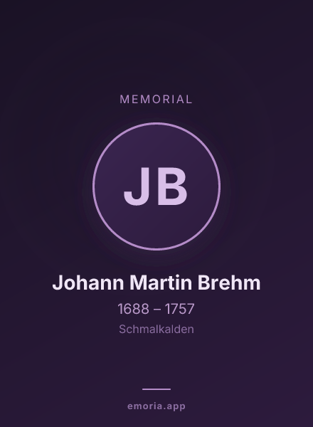 Memorial portrait of Johann Martin Brehm
