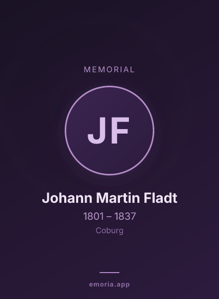 Memorial portrait of Johann Martin Fladt
