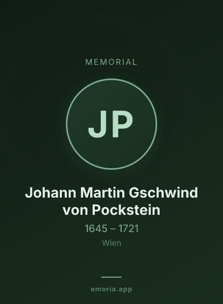 Memorial portrait of Johann Martin Gschwind von Pockstein