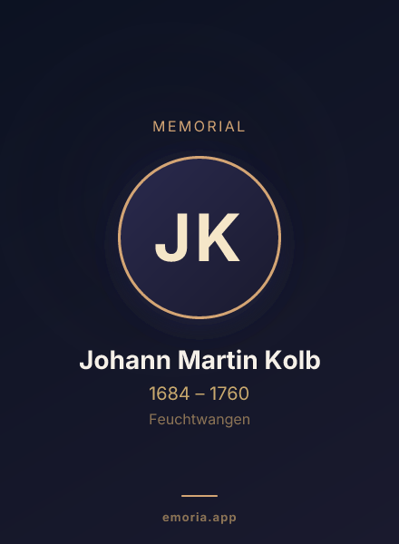 Memorial portrait of Johann Martin Kolb