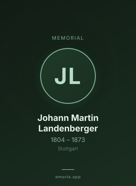 Memorial portrait of Johann Martin Landenberger