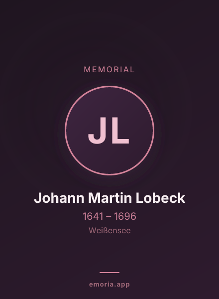 Memorial portrait of Johann Martin Lobeck