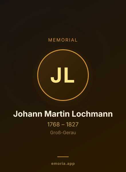Memorial portrait of Johann Martin Lochmann