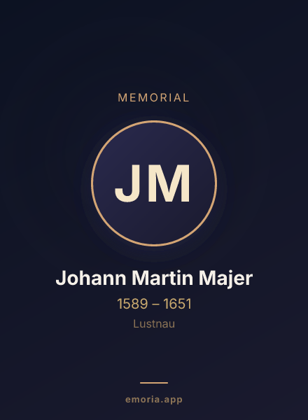 Memorial portrait of Johann Martin Majer
