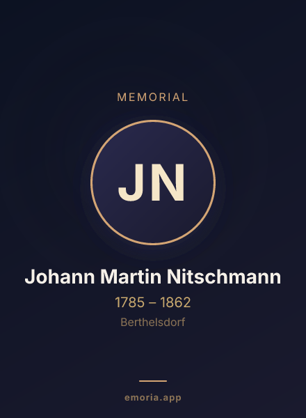 Memorial portrait of Johann Martin Nitschmann