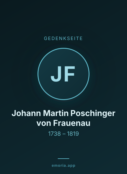 Gedenkportrait von Johann Martin Poschinger von Frauenau