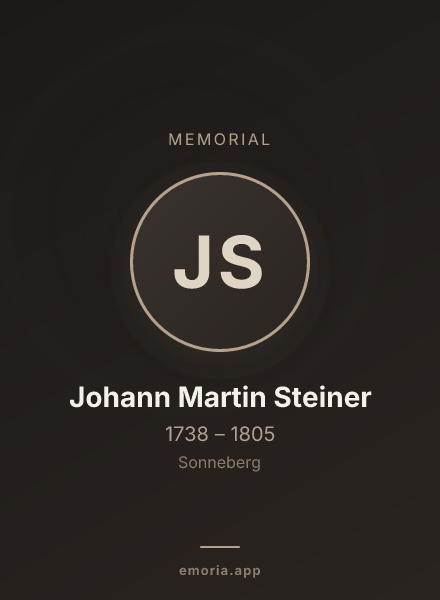 Memorial portrait of Johann Martin Steiner