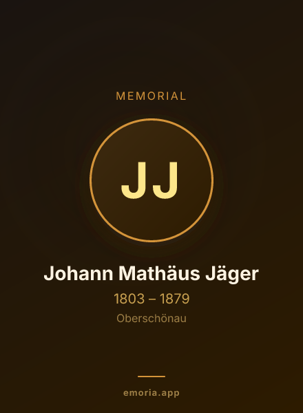 Memorial portrait of Johann Mathäus Jäger