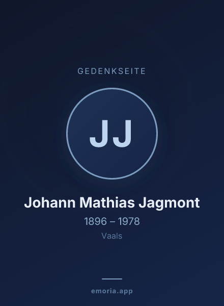 Gedenkportrait von Johann Mathias Jagmont