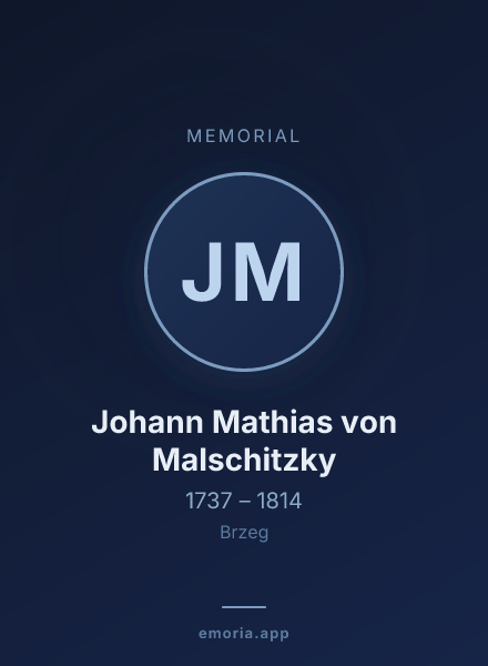Memorial portrait of Johann Mathias von Malschitzky