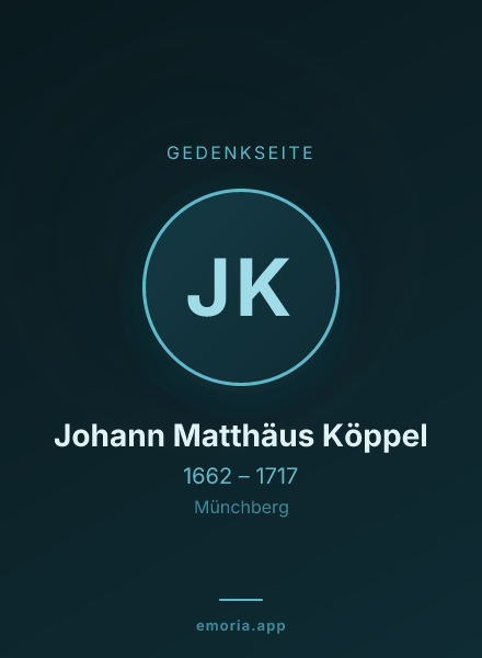 Gedenkportrait von Johann Matthäus Köppel