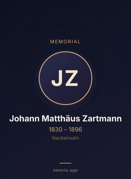 Memorial portrait of Johann Matthäus Zartmann