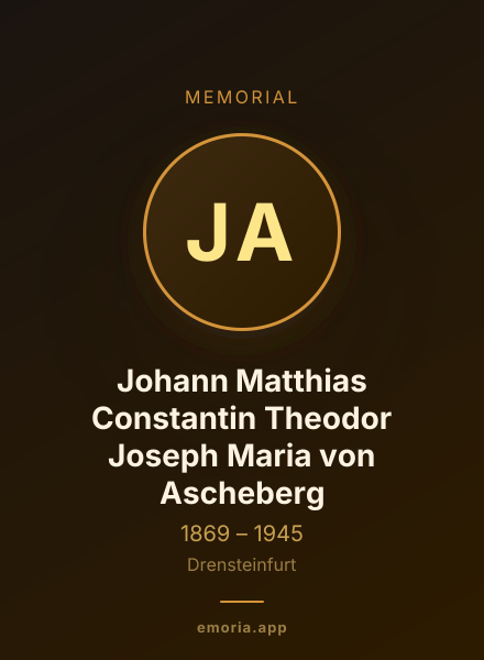 Memorial portrait of Johann Matthias Constantin Theodor Joseph Maria von Ascheberg