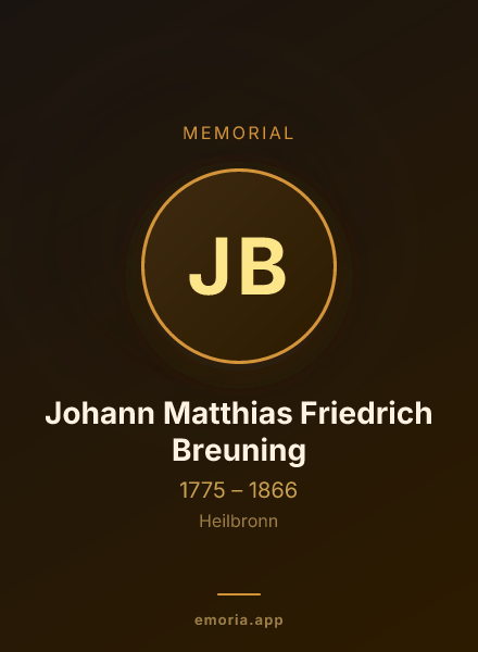 Memorial portrait of Johann Matthias Friedrich Breuning