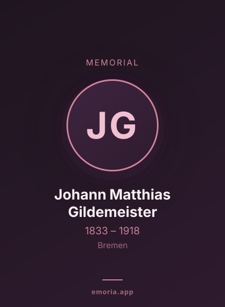 Memorial portrait of Johann Matthias Gildemeister