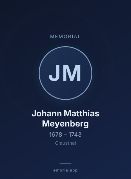 Memorial portrait of Johann Matthias Meyenberg