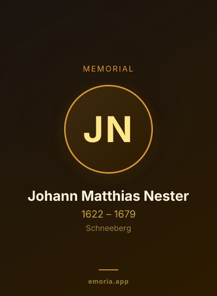 Memorial portrait of Johann Matthias Nester
