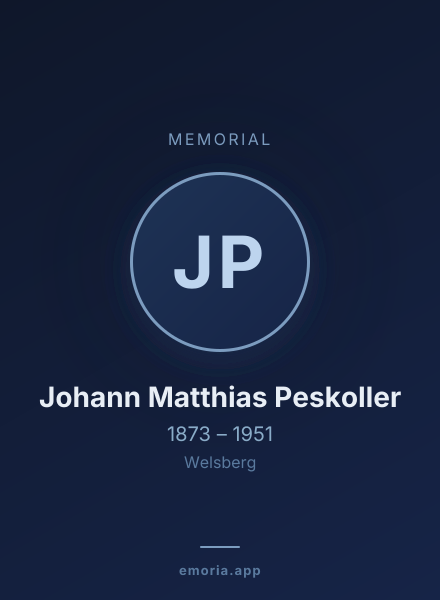 Memorial portrait of Johann Matthias Peskoller