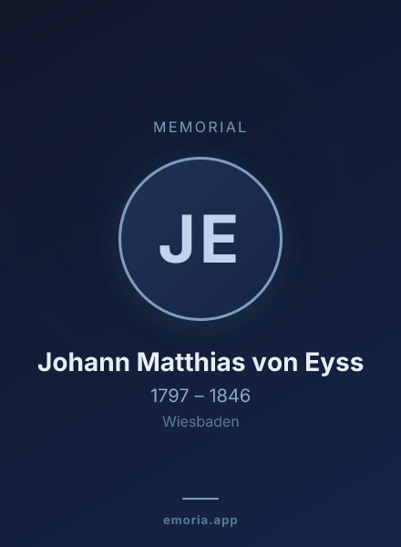 Memorial portrait of Johann Matthias von Eyss