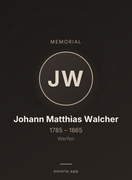 Memorial portrait of Johann Matthias Walcher