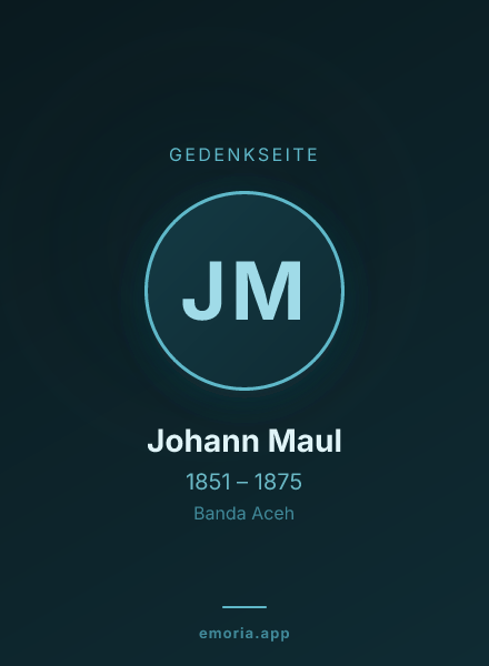 Gedenkportrait von Johann Maul