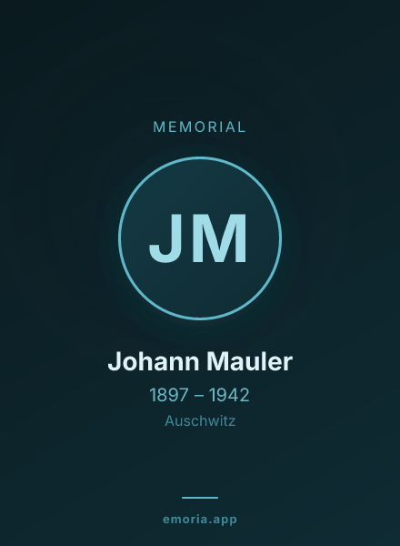 Memorial portrait of Johann Mauler
