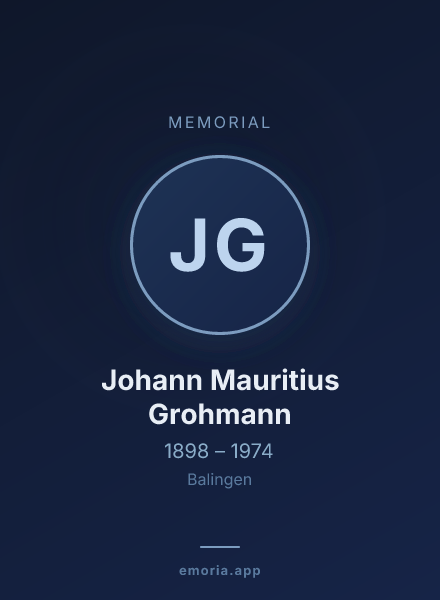 Memorial portrait of Johann Mauritius Grohmann