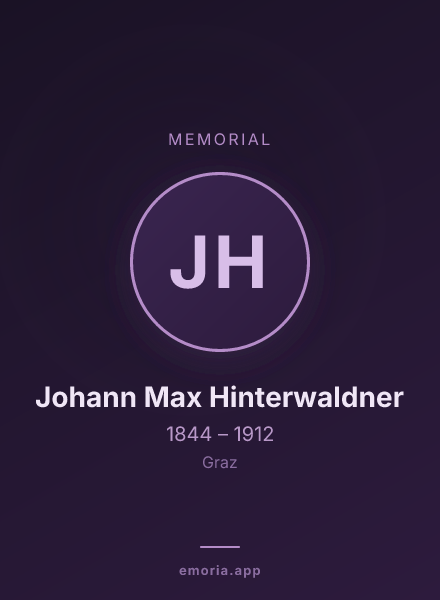 Memorial portrait of Johann Max Hinterwaldner