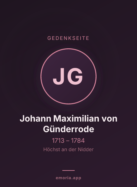 Gedenkportrait von Johann Maximilian von Günderrode