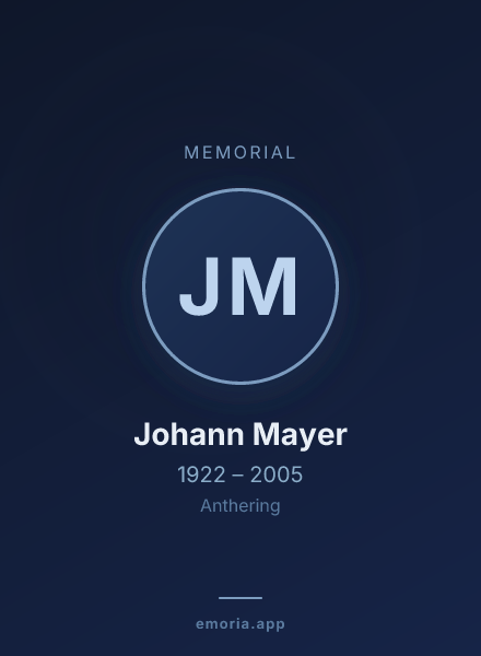 Memorial portrait of Johann Mayer