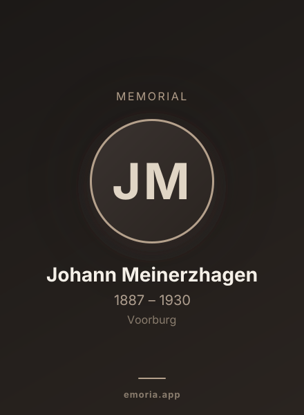 Memorial portrait of Johann Meinerzhagen