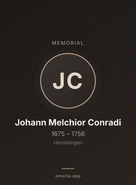 Memorial portrait of Johann Melchior Conradi