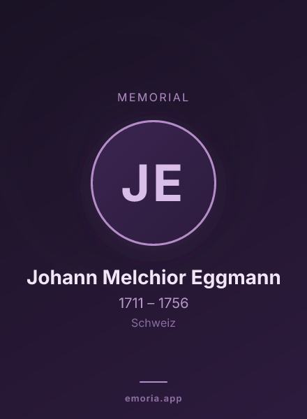 Memorial portrait of Johann Melchior Eggmann