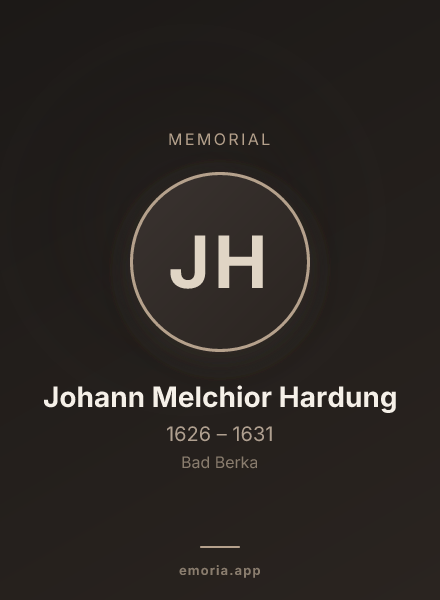 Memorial portrait of Johann Melchior Hardung