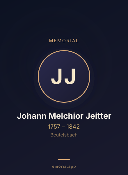 Memorial portrait of Johann Melchior Jeitter
