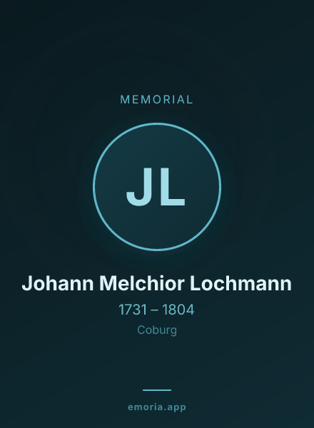 Memorial portrait of Johann Melchior Lochmann