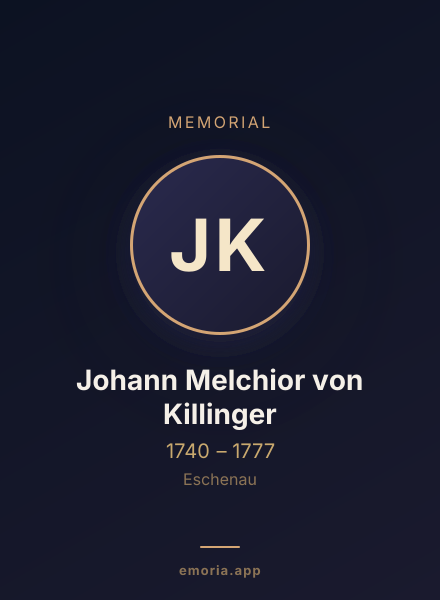 Memorial portrait of Johann Melchior von Killinger