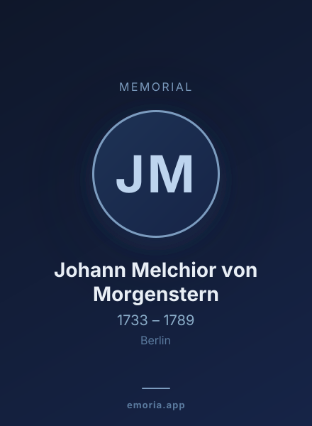 Memorial portrait of Johann Melchior von Morgenstern