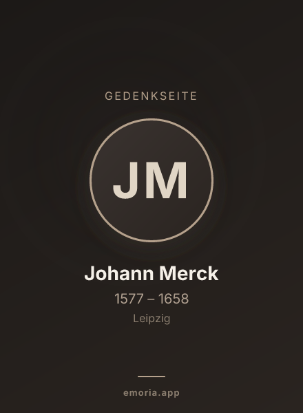 Gedenkportrait von Johann Merck