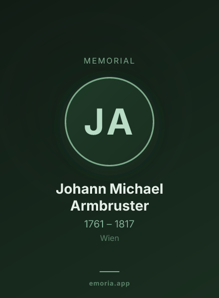 Memorial portrait of Johann Michael Armbruster