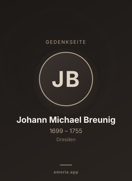 Gedenkportrait von Johann Michael Breunig