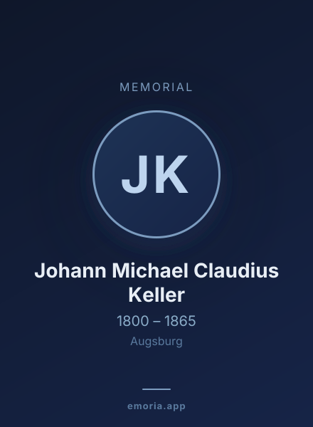 Memorial portrait of Johann Michael Claudius Keller