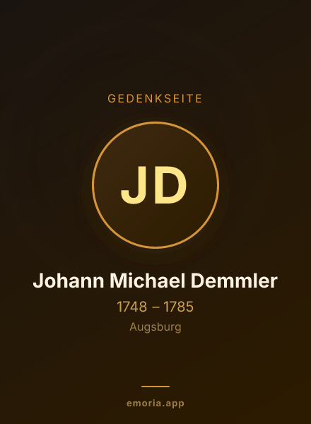 Gedenkportrait von Johann Michael Demmler
