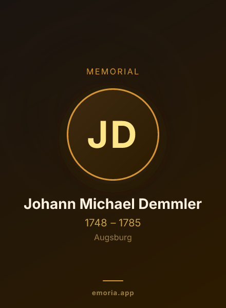 Memorial portrait of Johann Michael Demmler