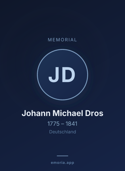 Memorial portrait of Johann Michael Dros