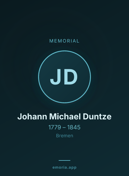 Memorial portrait of Johann Michael Duntze