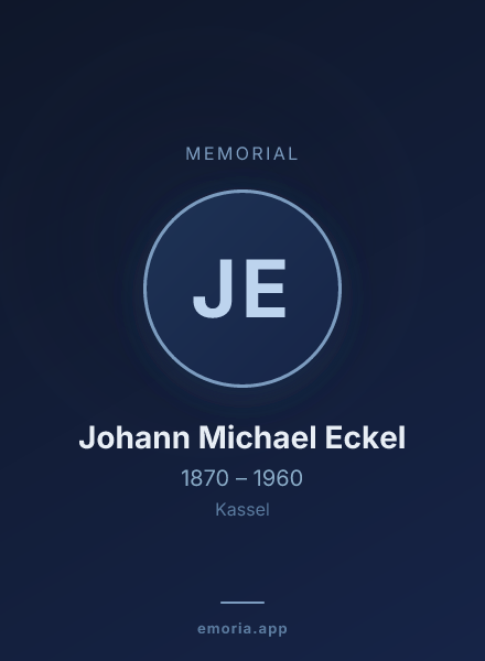 Memorial portrait of Johann Michael Eckel